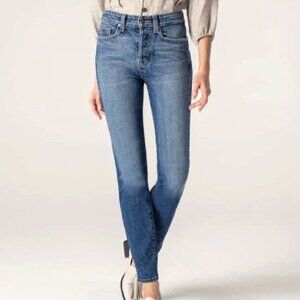 Fidelity Denim Jeans Women's 27 Oasis Blue Wash Pixie Cut Button-Fly Ankle